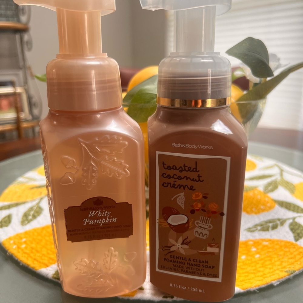 Bath & Body Works White Pumpkin & Toasted Coconut Crème Hand Soap Duo NWT